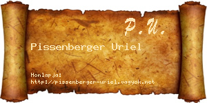 Pissenberger Uriel névjegykártya